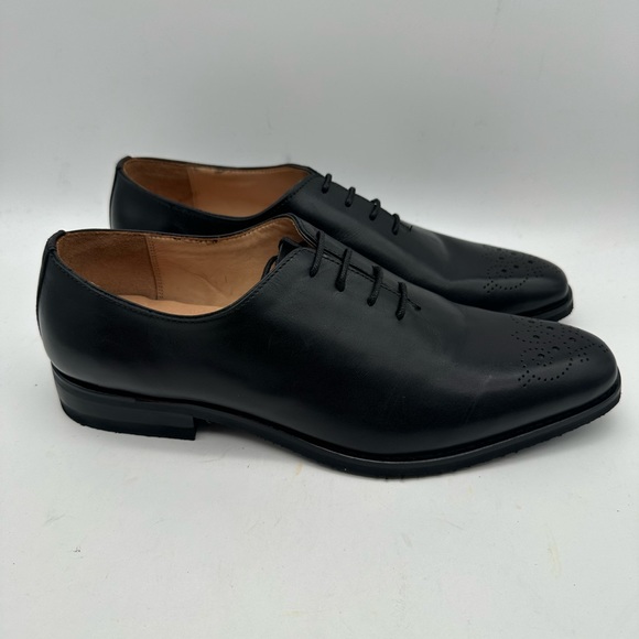 DAPPER SHOES CO. Handcrafted Genuine Leather Men's Black Oxford Leather Sz 9.5 - Picture 3 of 9